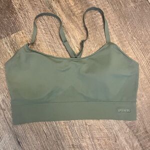 Victoria's Secret PINK Green Sports Bra